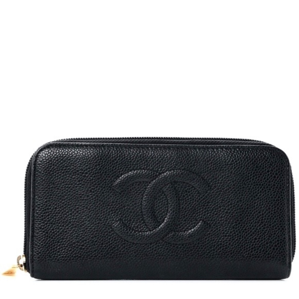 CHANEL Caviar CC Black Leather - Picture 2 of 9